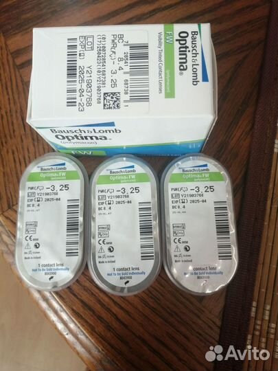 Контактные линзы Bausch&Lomb Optima FW, D -3,25