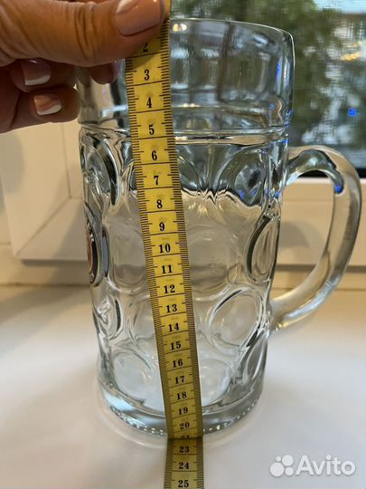 Пивная кружка стекло германия,1 литр