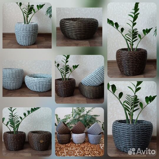 Кашпо из ротанга. Мастер-классы