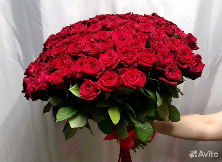 Розы с доставкой, букет роз 101 шт