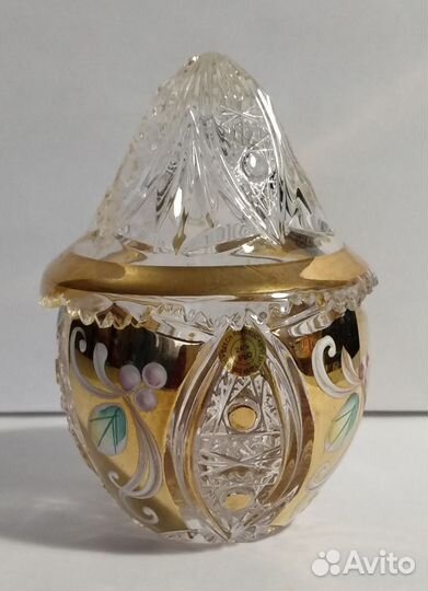 Икорница с крышкой Jahami Bohemia Crystal