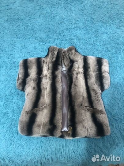 Натуральный Шиншилловый жилет для девочки