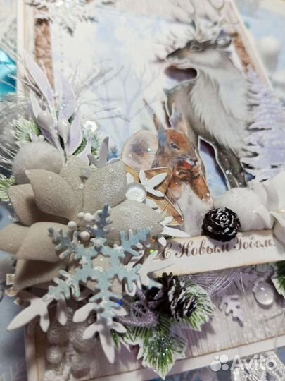 Новогодние открытки ручной работы