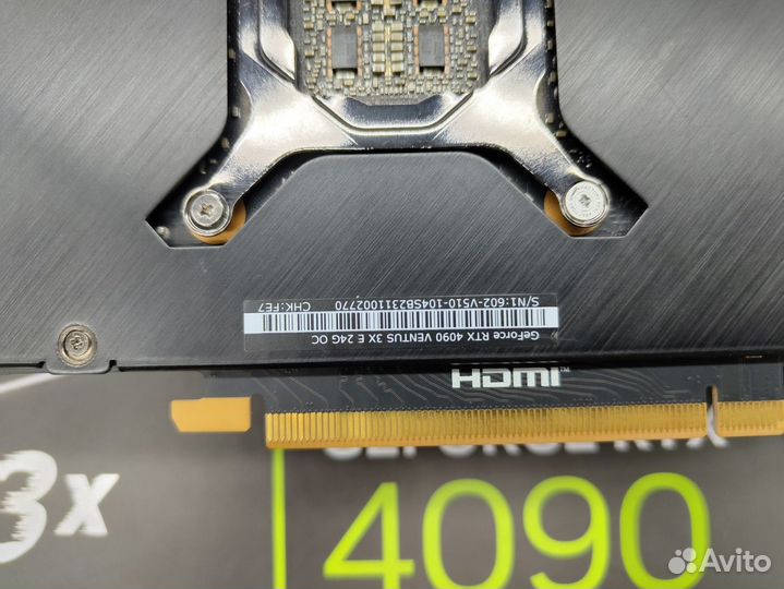 RTX 4090 24GB MSI ventus Нерабочая