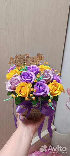 Букет из мыльных роз