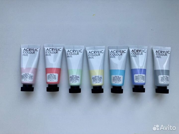 Набор акриловых красок Brauberg пастель 7 шт