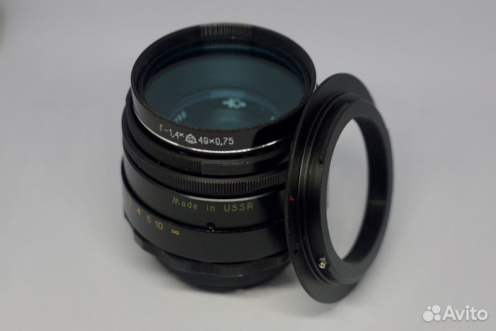 Объектив Гелиос 44-2 2/58 + адаптер на Canon