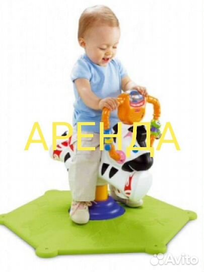 Прыгунки качалка Веселая Зебра