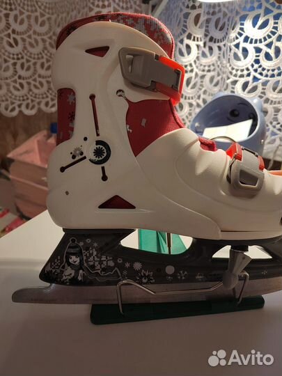 Коньки детские раздвижные oxylane 32-36р(Декатлон)