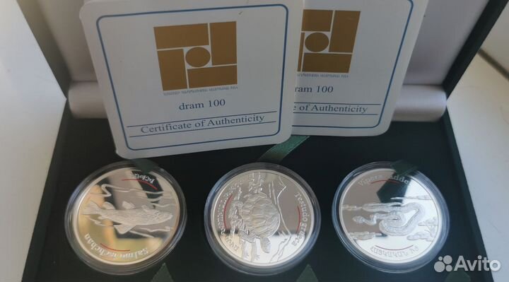 Набор монет серебро Красная книга Армениия