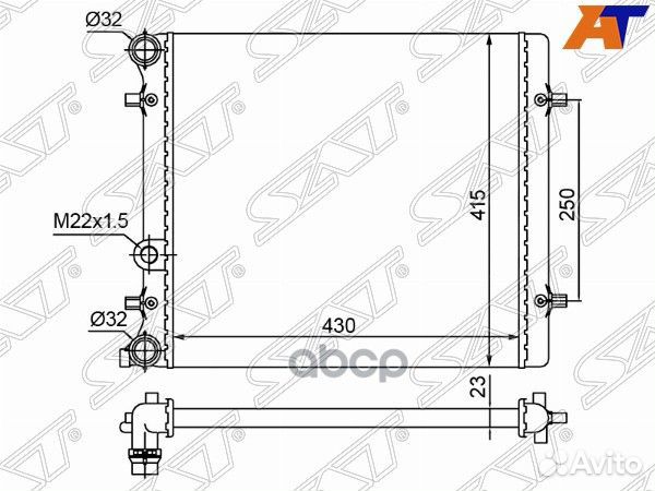 Радиатор Skoda Octavia 96-13 / Volkswagen Golf