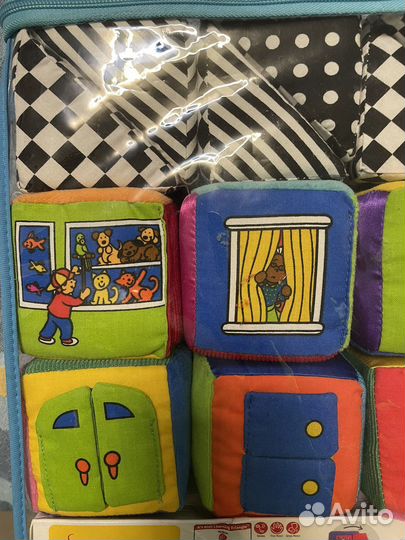 Мягкие кубики звенят окошки открываются