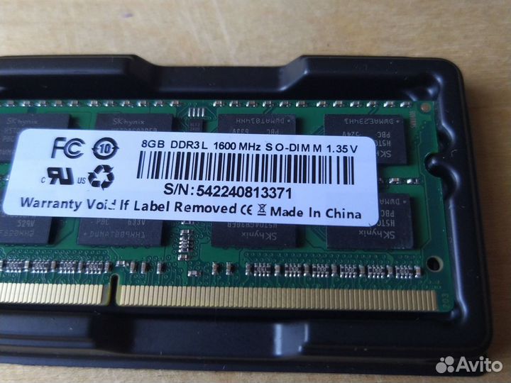 8Gb (ddr3l PC3L 12800s 1600 1.35v) память ноутбука