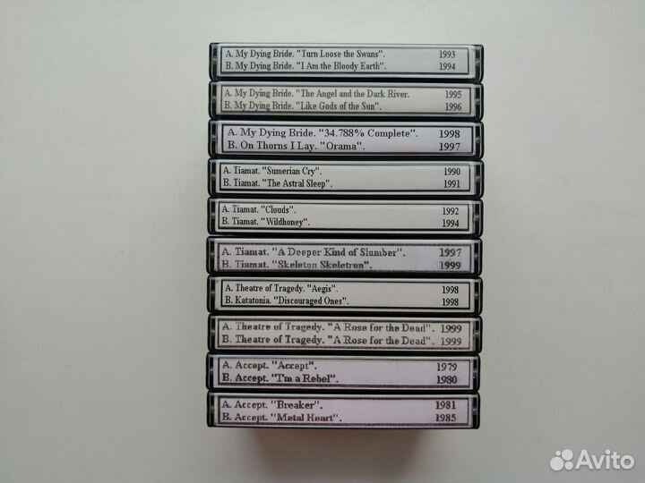 Кассеты с записями рок, метал, ELO