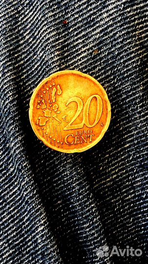 Монета 20 ёвро Сент 1999 года