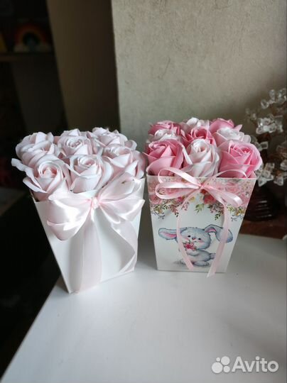 Букет из мыльных роз подарок цветы маме.юбилей др