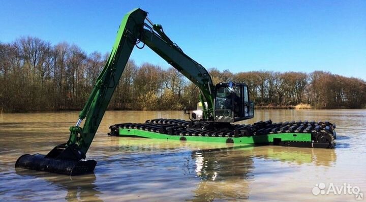 Аренда плавающего экскаватора-амфибии