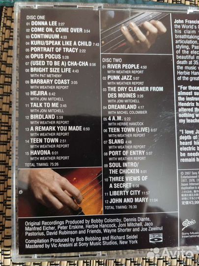 Blu-Spec CD Jaco Pastorius- The Essential 2CD