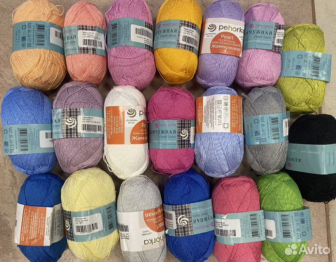 Пряжа пехорка жемчужная