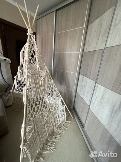 Палатка вигвам в технике макраме