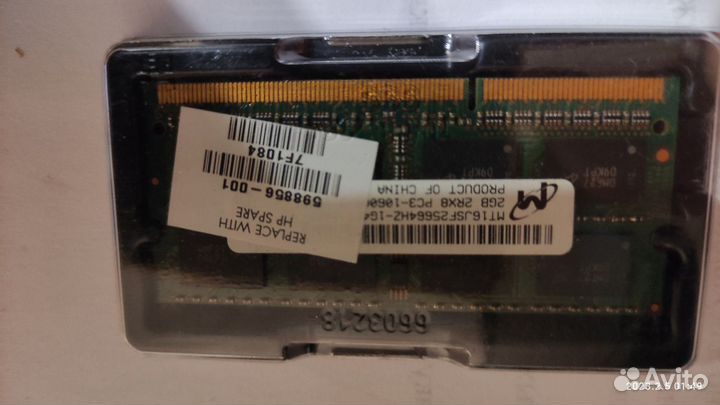 Оперативная память ddr3 для ноутбука 2x 2Gb