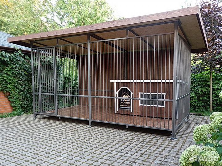 Вольер и будка для собаки