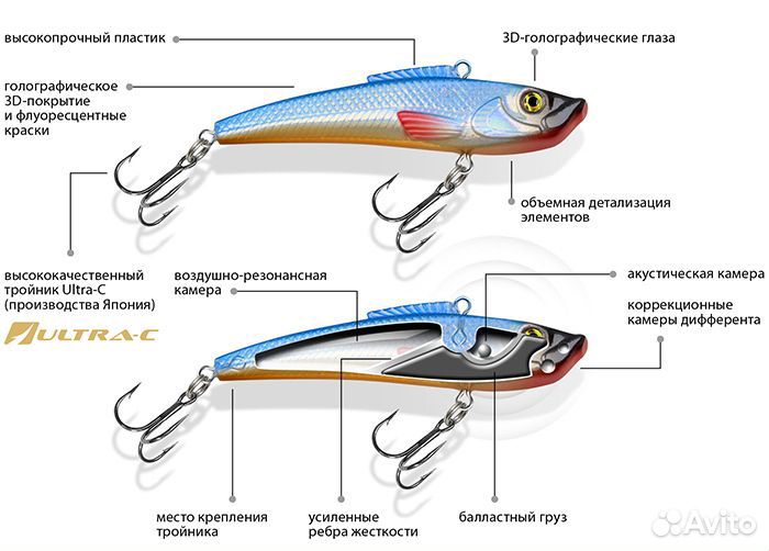 Воблер aqua ratlin univer 70mm,цв049,1шт