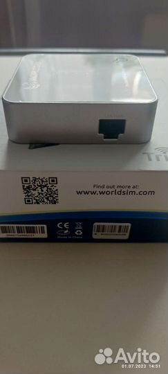 WiFi роутер переносной worldsim, павербанк