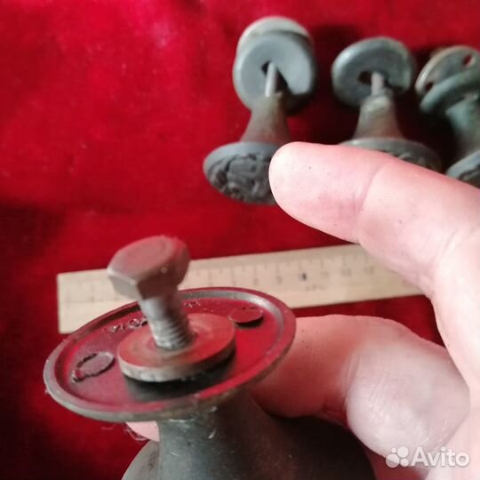 Дверная фурнитура ручка лев СССР винтаж медь