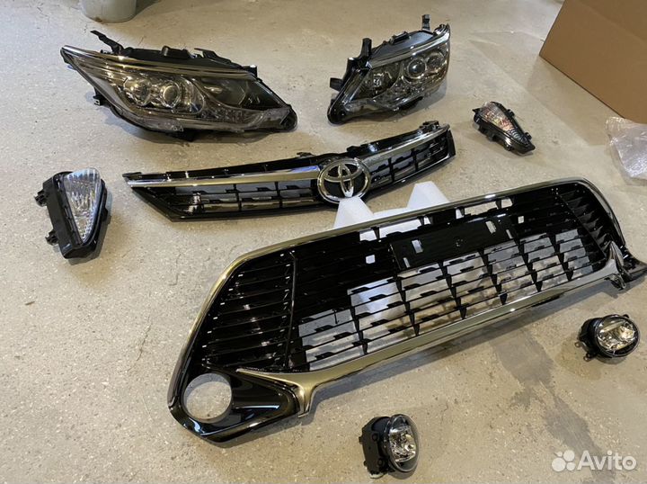 Рестайлинг 2 на Камри V55 двухлинзовые