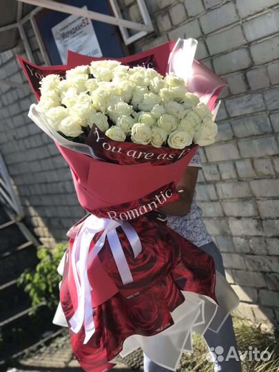 Букет-гигант 51 роза Эквадор/Доставка