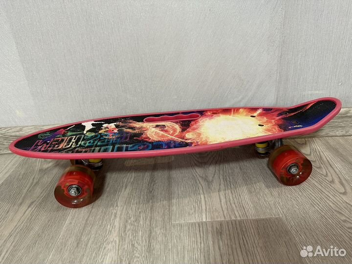 Лонгборд пенниборд круизер скейтборд светящийся 22