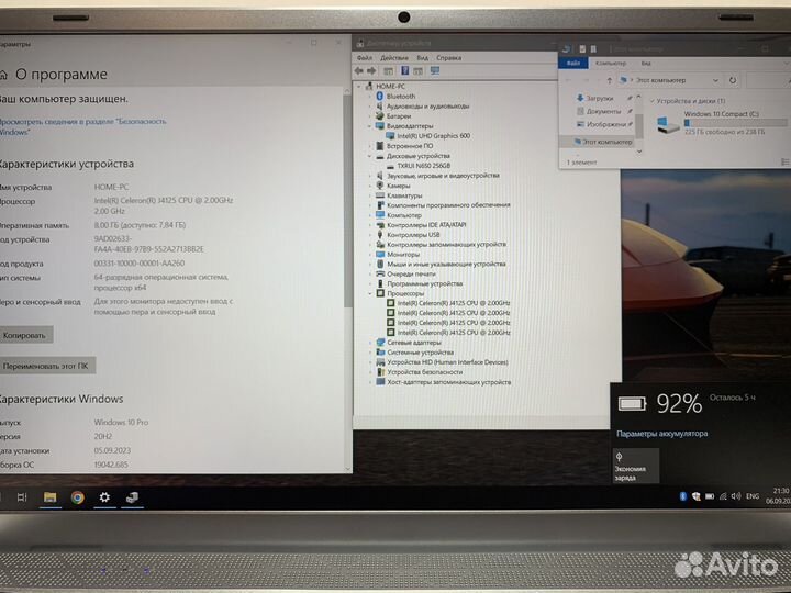 Новый ноутбук Intel/4ядра/IPs/FullHD/8gb/M.2