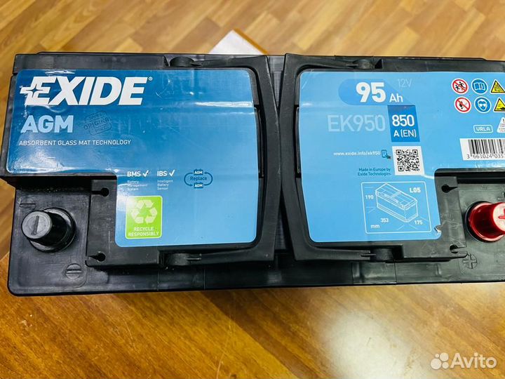 Аккумулятор Exide 95 Ач AGM на Мерседес Ауди Бмв