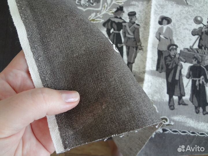 Ткань натуральный лен, купон