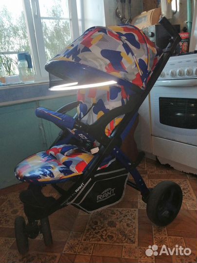 Коляска прогулочная Rant Lunar Graffity Blue
