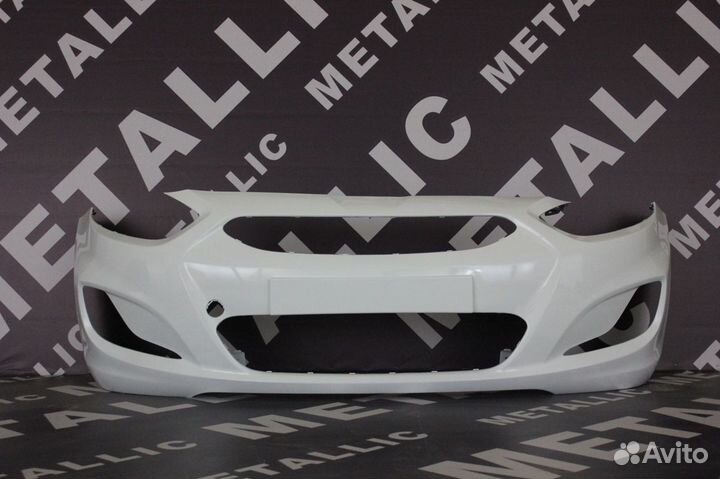 Бампер передний Хендай Солярис Белый