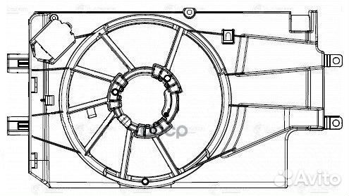Кожух э/вентилятора охл. для а/м ваз 2190 Грант