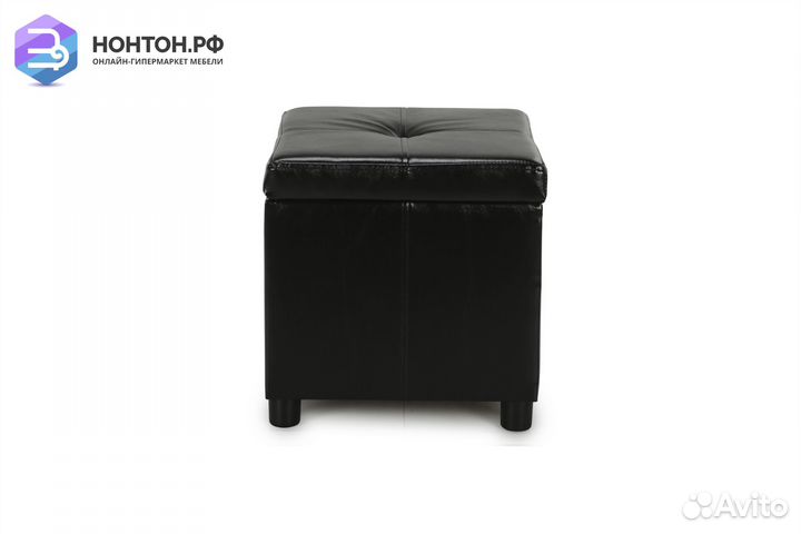 Пуф Квин экокожа черная