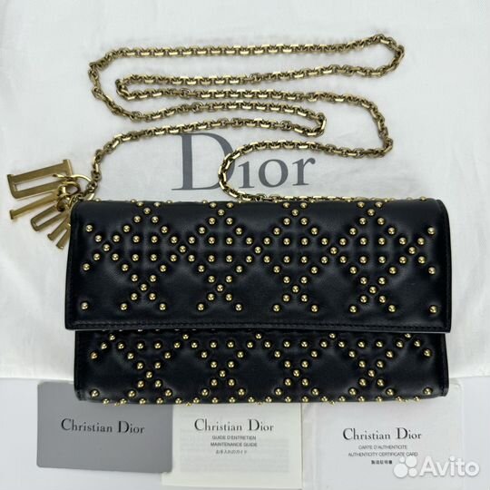 Клатч Dior Cannage Stadded оригинал