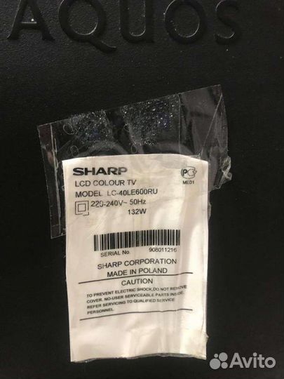 Телевизор sharp LC 40LE600RU