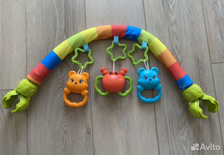 Развивающие игрушки + черно-белые карточки