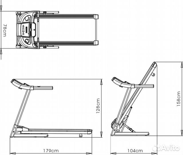 Беговая дорожка электрическая складная Aero Fit