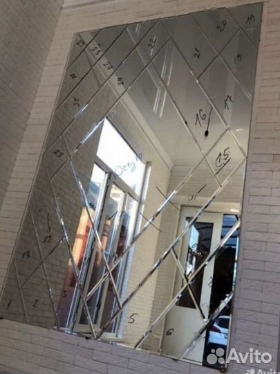 Зеркало панно фацет ромбики