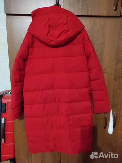 Пуховик зимний длинный женский