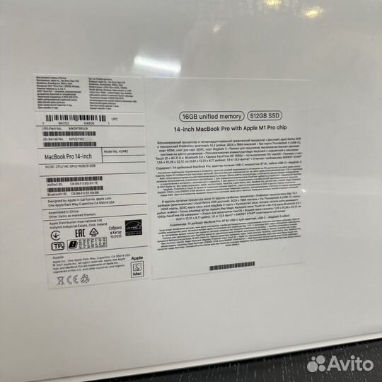 Новый Macbook pro 14 m1 pro 16 / 512