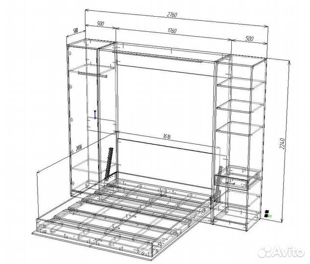 Шкаф кровать трансформер