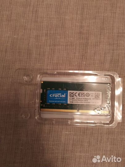Оперативная память Crucial 16Гб DDR4 3200(новая)