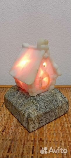 Ночник мраморный антикварный, домик