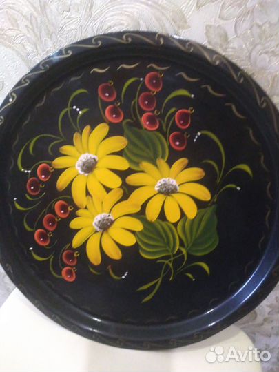 Поднос металлический Жостово СССР